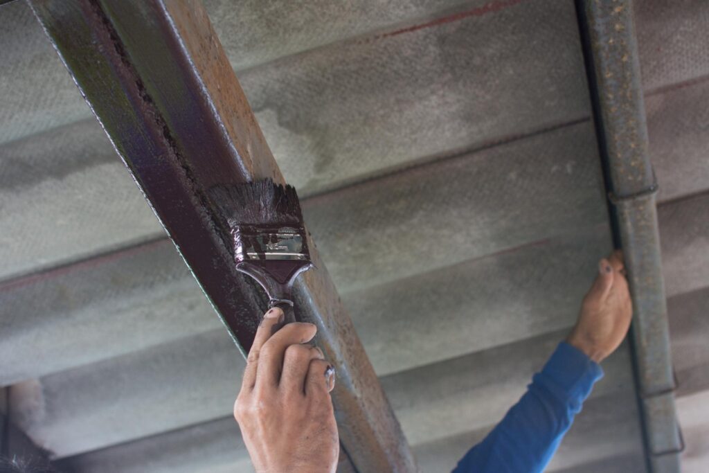 roof painting-metal roof